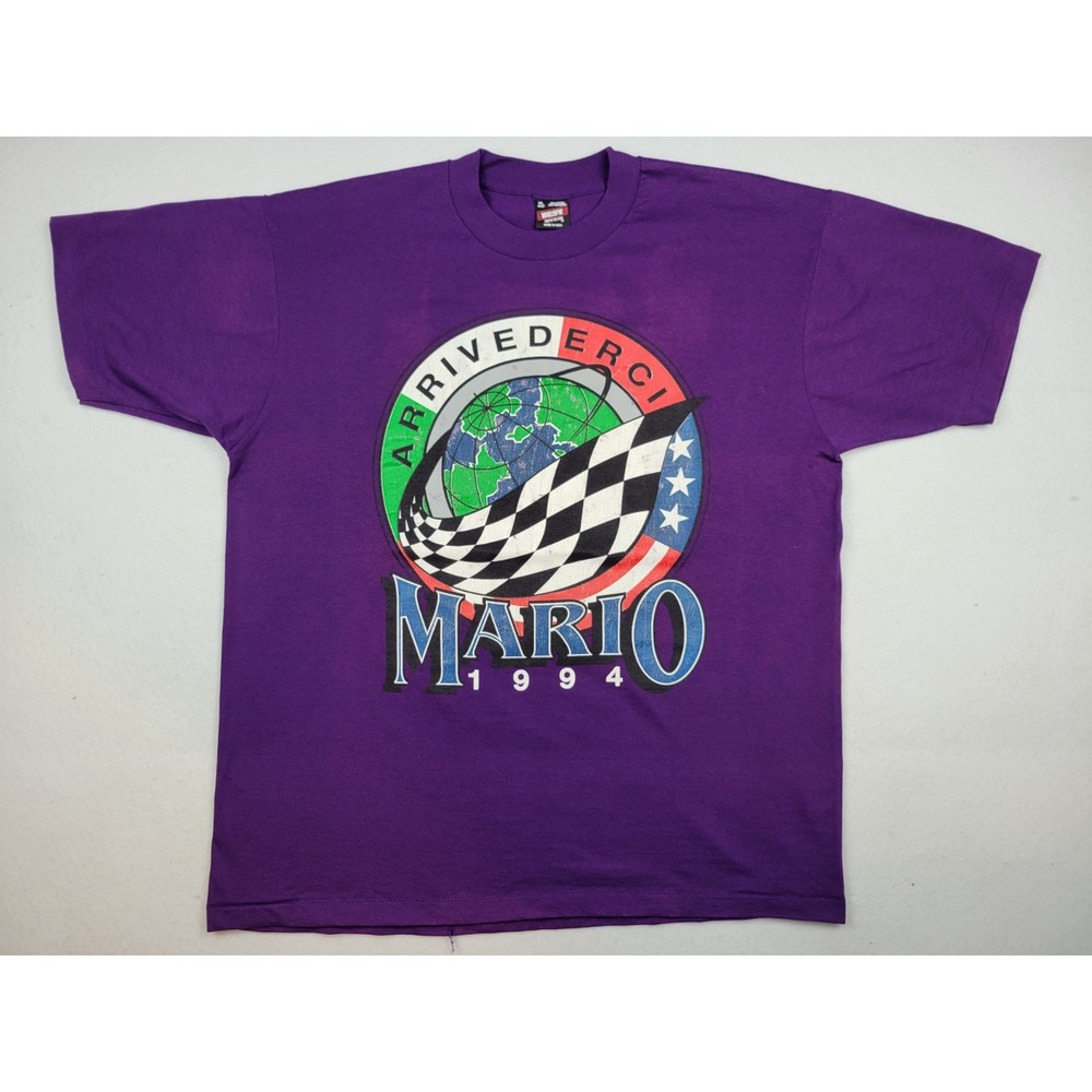 Vintage 1994 Arrivederci Mario Newman Haas Indy Car Racing Shirt Mens XL Texaco